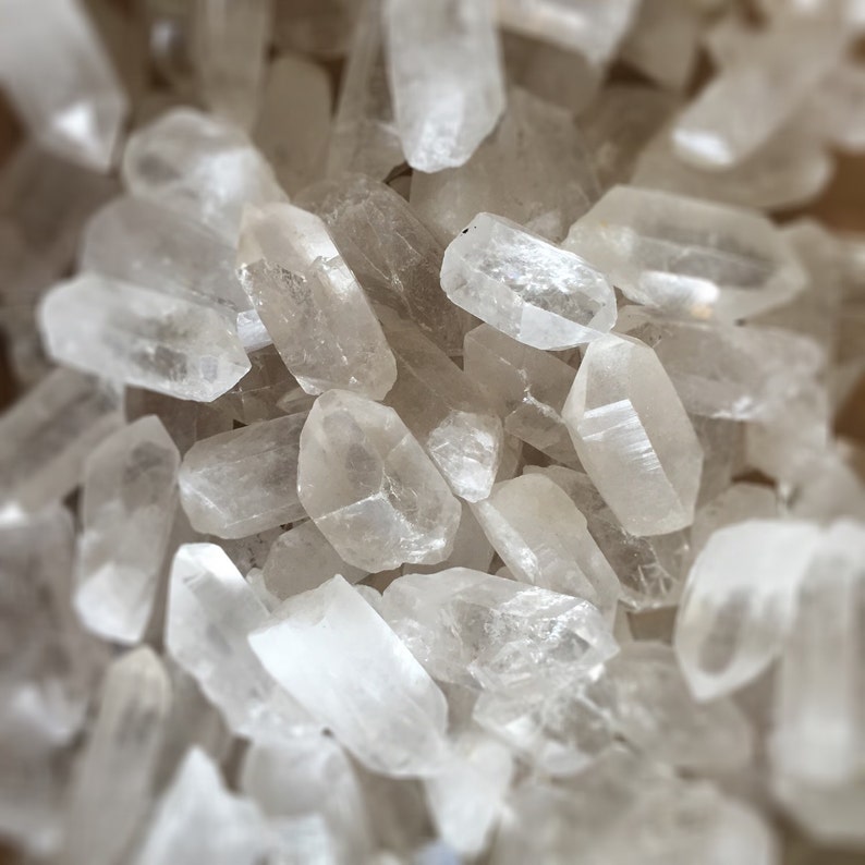 Lot Quartz Crystals Bulk Bulk Quartz Small Flat Rate Box Etsy