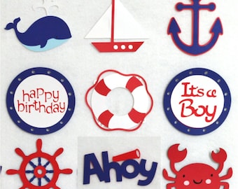 Invites 4-20 Nautical Life Saver Ring Die cut Embellishment Paper Piece 4 party