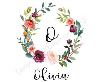 Olivia name art | Etsy