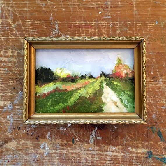 Country Landscape Painting Unframed Print Oil Landscape Etsy