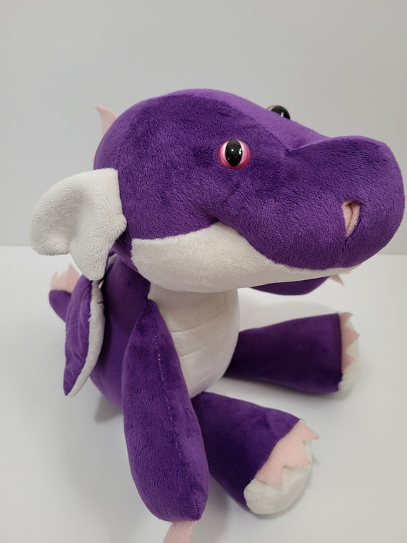 Purple and White Dragon Plush Magic Puff Dragon Etsy Canada