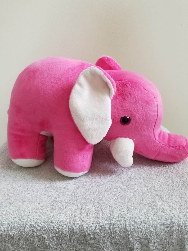 big pink stuffed elephant