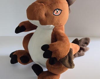 Raptor Red velociraptor plush ginger cream black dinosaur