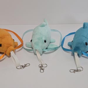 Mini Koi Plüsch Schlüsselanhänger in Orange Opal Teal