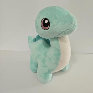Opal Green and White Brontosaurus Plush