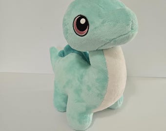 Opal Green and White Brontosaurus Plush