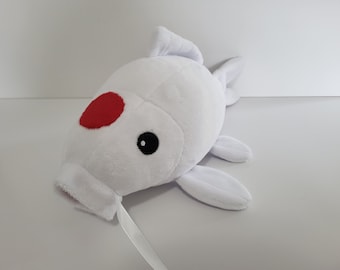 White and Red Tancho Kohaku Koi Plush