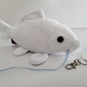 Mini Platinum Ogon Koi Plüsch Schlüsselbund