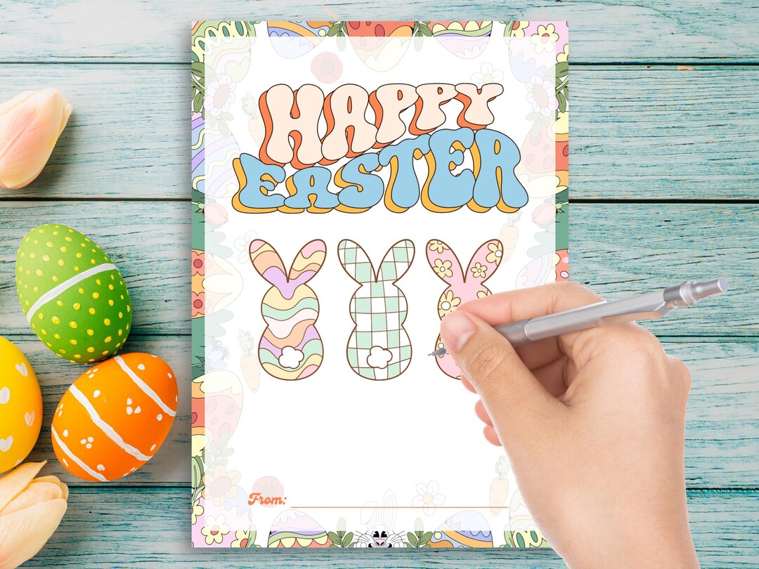 Printable Easter Gift Card Holder – Instant Download Bunny Design for ...