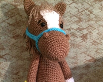 Amigurumi Crochet Horse Handcrafted Stuffed Animal Children Kids Gift