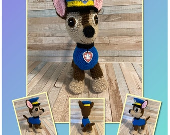 Dog Patrol Crocheted Toy, Dog superhero.  All characters available.