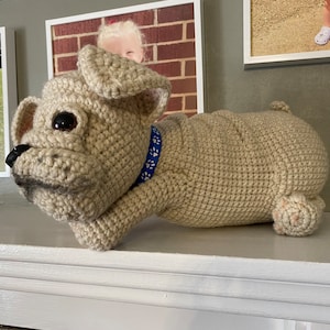 Pug Dog, Puppy, Soft Plush Crochet Animal Toy Handmade