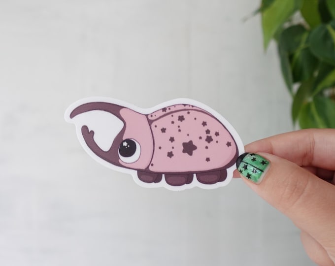 Rhino beetle vinyl sticker