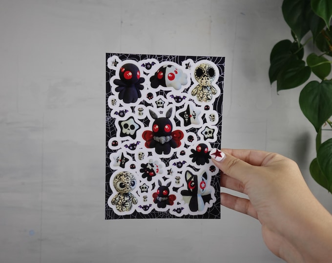 Spooky ceramics sticker sheet