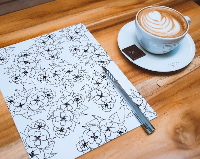 Flores : Floral Coloring Pages DOWNLOAD PRINTABLES