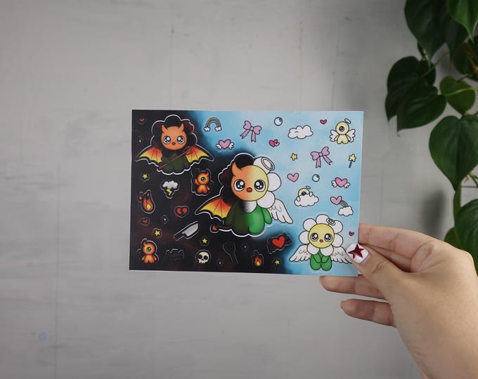 Lil guy split sticker sheet