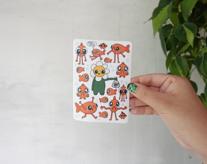 Steve vinyl sticker sheet