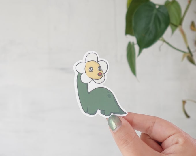 Flower head Dino Sticker