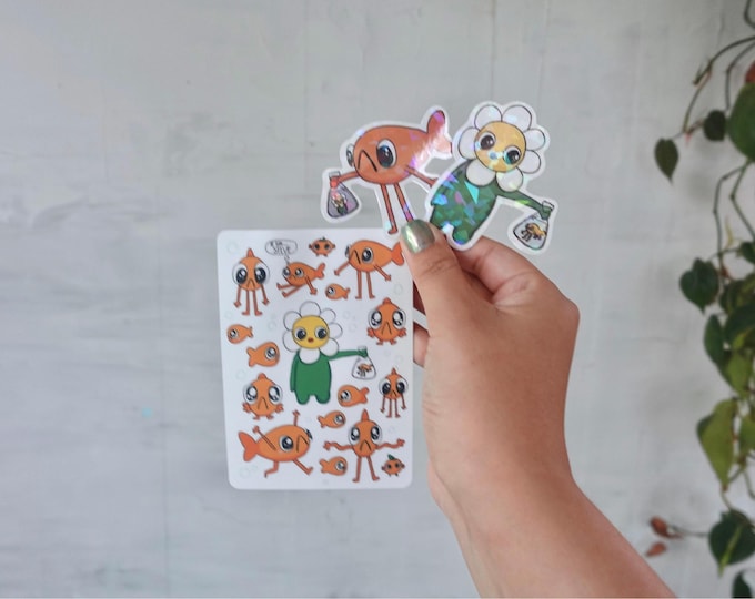Lil’ Guy adopts Steve | Sticker Sheet | Variety Pack | Filler stickers |