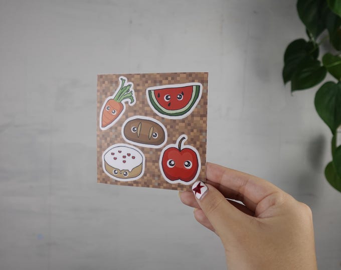 Blocky foods - Sticker Sheet