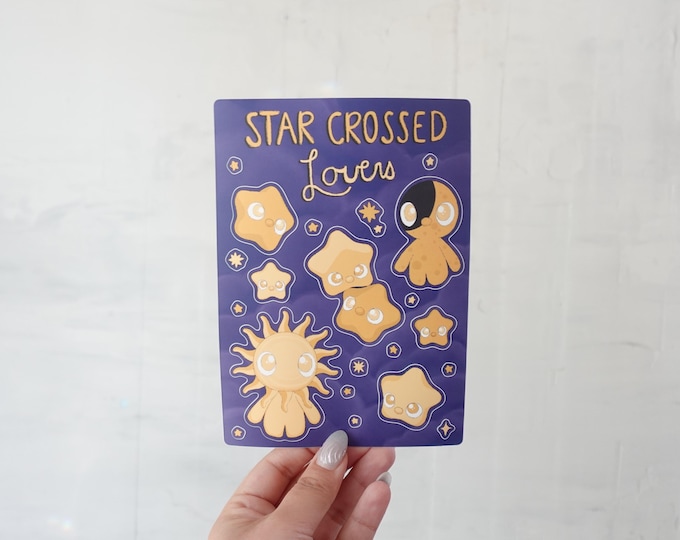 Star crossed lovers sticker sheet