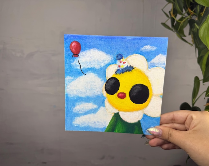 Lil guy oil pastel original