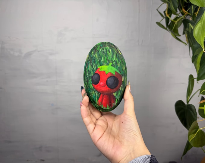 Tomato on wood guache original