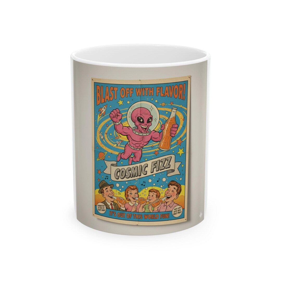 Cosmic Fizz Alien Soda Poster Mug Ceramic Mug - Etsy