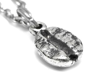 Collar de granos de café, joyería de peltre con cafeína.