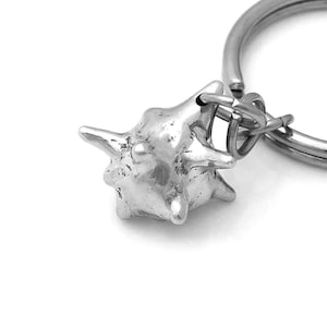 White Blood Cell Keychain, Handmade Macrophage Charm