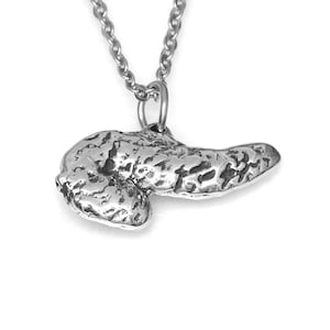 Anatomical Pancreas Necklace, Digestive System Charm, Diabetes Jewelry