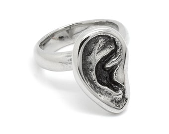 Human Ear Ring, Hearing Anatomy, Audiologist Jewelry