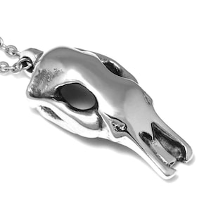 Platypus Skull Necklace, Animal Skull Jewelry in Pewter
