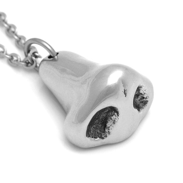 Collier de nez humain, bijoux de médecin ORL, cadeau d'oto-rhino-laryngologiste