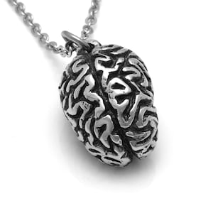 Human Brain Necklace, Psychologist  Jewelry, Neurology Pendant