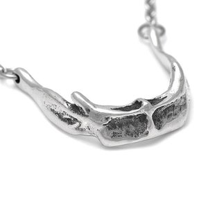 Hyoid Bone Choker Necklace, Anatomical Throat Charm, Handmade Jewelry image 1