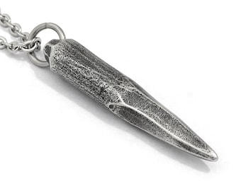 Vampire Hunter Metal Stake Necklace, Punk Pendant, Gothic Jewelry