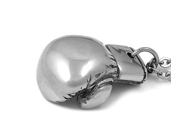 Boxing Glove Necklace, Muay Thai Sports Jewelry, Athlete Pendant