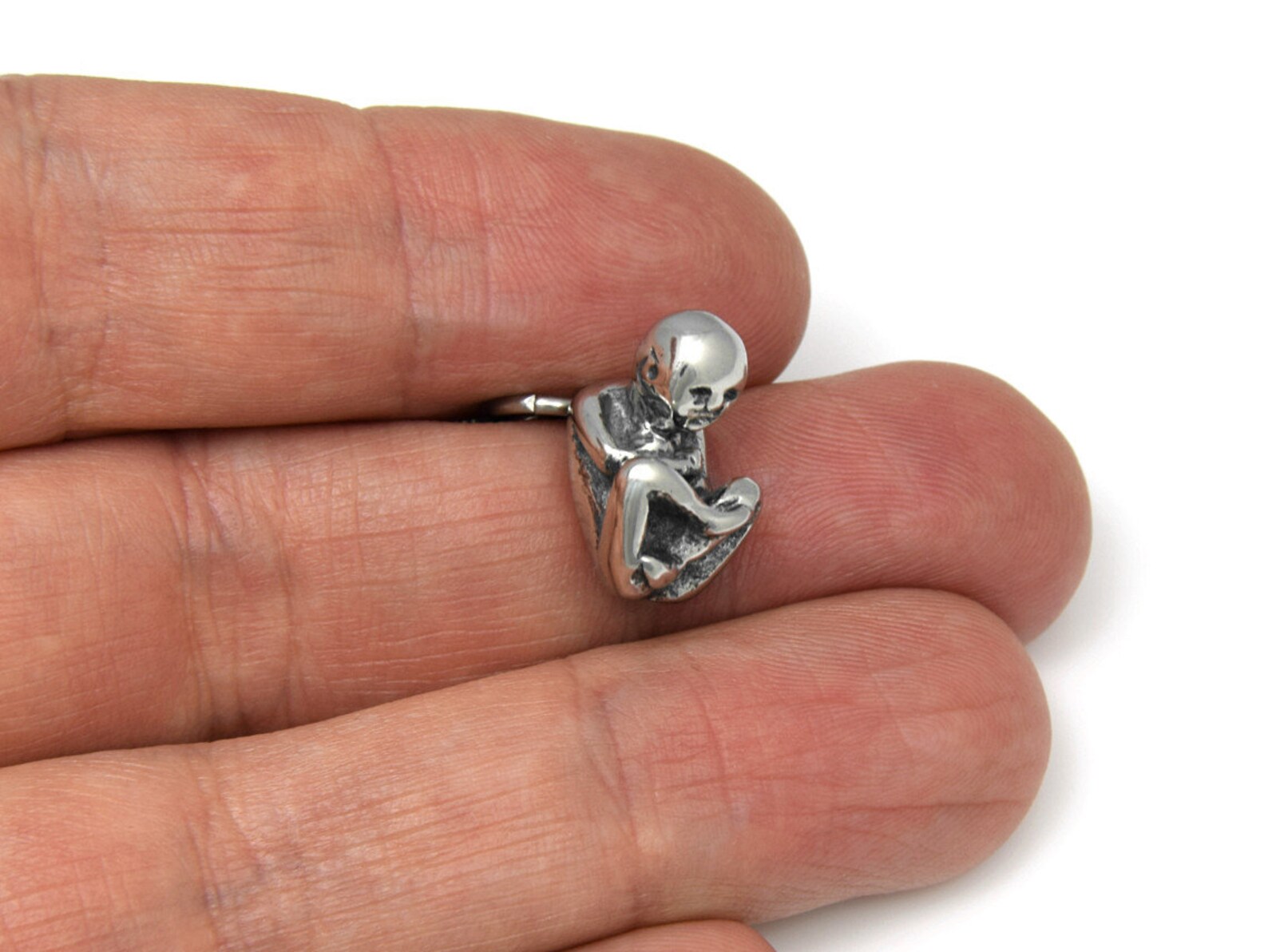 Handmade Tiny Fetus Keychain Human Embryo Charm | Etsy