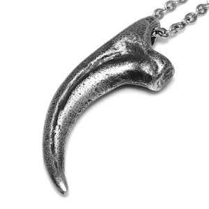 Collier antique griffes de vélociraptor, pendentif dinosaure, bijoux animaux