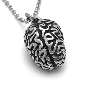 Human Brain Necklace, Psychologist  Jewelry, Neurology Pendant