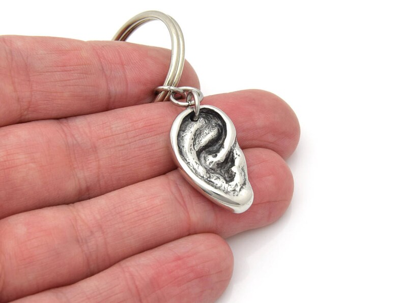 Human Ear Keychain Handmade Anatomical Hearing Charm Etsy