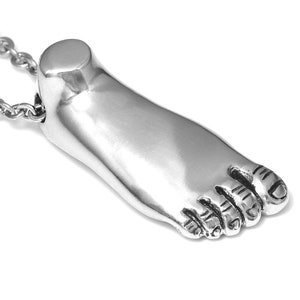 Human Foot Necklace, Ankle and Toes Pendant, Podiatrist Jewelry