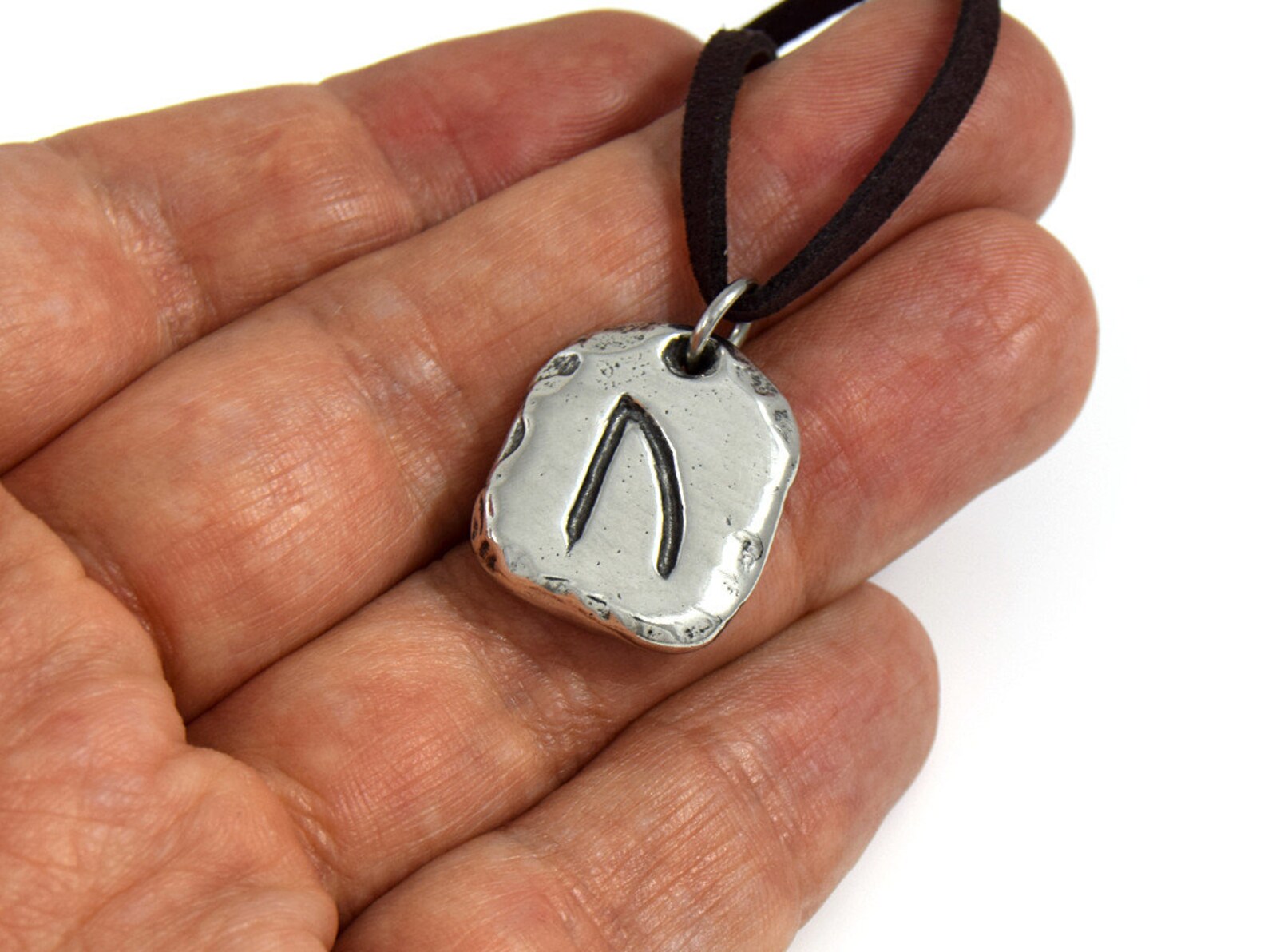 Elder Futhark Rune Pendant Necklace Norse Viking Runestone Etsy