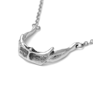 Hyoid Bone Choker Necklace, Anatomical Throat Charm, Handmade Jewelry image 3