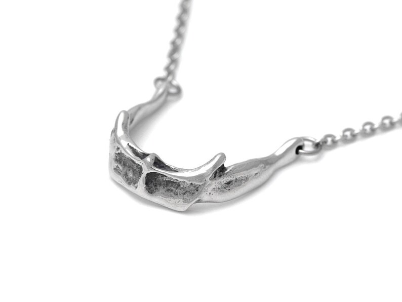 Hyoid Bone Choker Necklace, Anatomical Throat Charm, Handmade Jewelry image 3