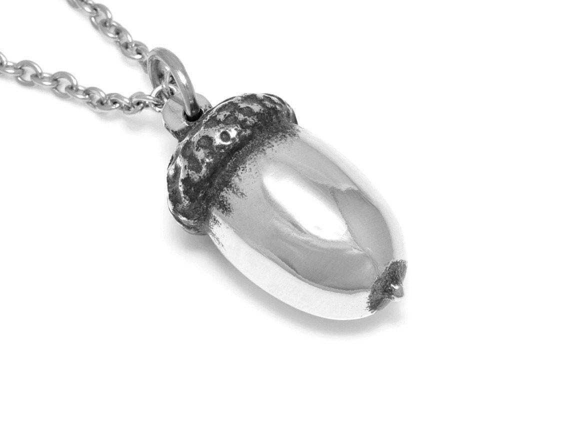 Handmade Acorn Necklace in Pewter Oak Nut Pendant Pewter Etsy