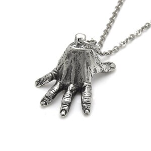 Human Hand Necklace in Pewter Anatomy Jewelry - Etsy