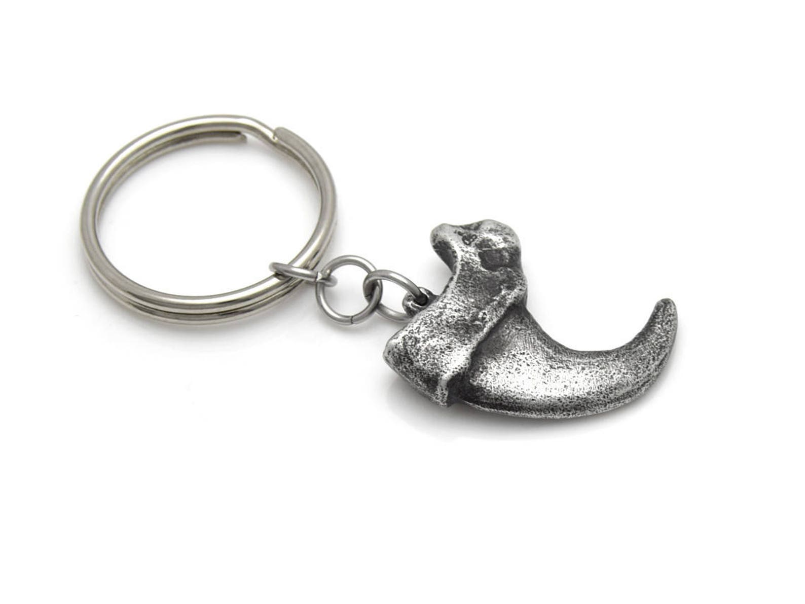 Antiqued Lynx Cat Claw Keychain Handmade Animal Keyring Etsy