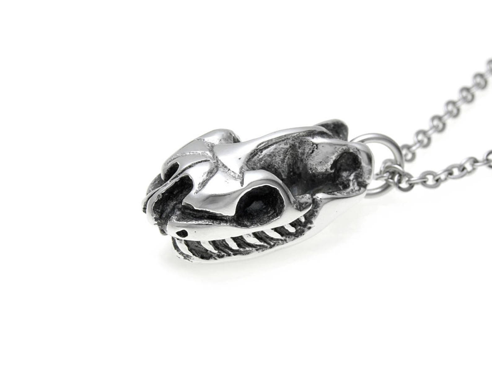 Python Skull Pendant Necklace, Snake Head Jewelry - Etsy